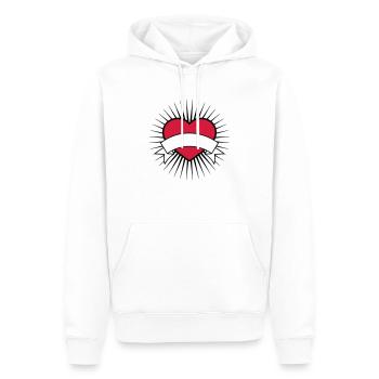 banner text feld schreiben name herz logo liebe ta - Männer Premium Bio Hoodie - Weiß - Vorne - Nico (187cm)