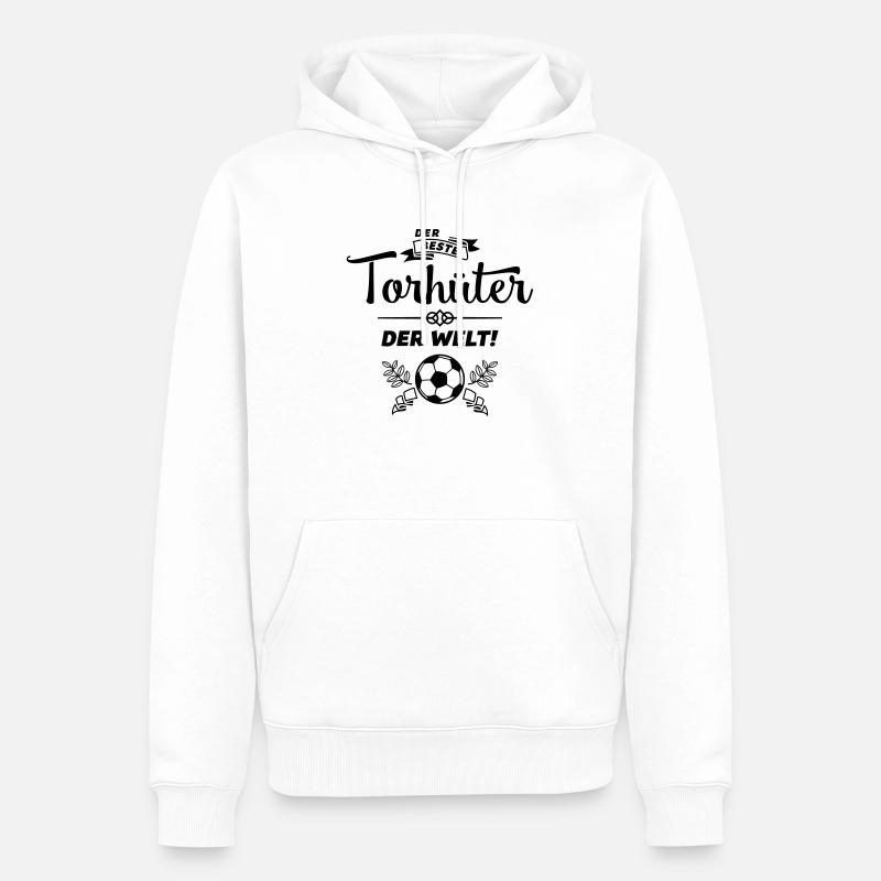 der beste torhüter - Männer Premium Bio Hoodie - Weiß