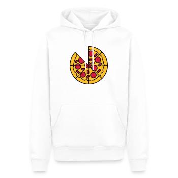 fehlendes aufgeschnitten teile stücke pizza rund g - Männer Premium Bio Hoodie - Weiß - Vorne - Nico (187cm)