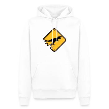 schild gefahr warnung danger achtung vorsicht t-re - Männer Premium Bio Hoodie - Weiß - Vorne - Nico (187cm)