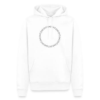 Cercle d'os - Sweat à capuche Premium bio Homme - blanc - Devant - Nico (187cm)