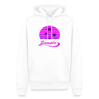 PALME - Sweat à capuche Premium bio Homme - blanc - Devant - Nico (187cm)