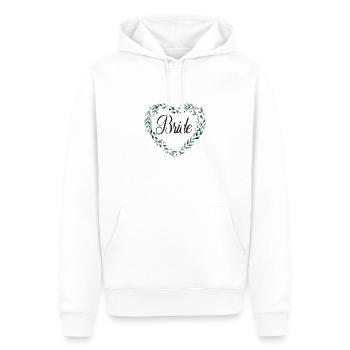 flowerheart_green_bride - Men’s Premium Organic Hoodie - white - Front - Nico (187cm)