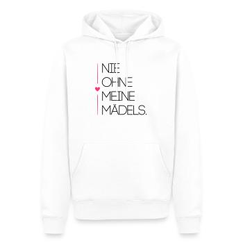 nie ohne meine maedels herz - Männer Premium Bio Hoodie - Weiß - Vorne - Nico (187cm)