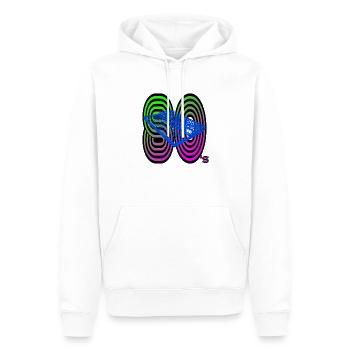 Synthétiseurs - Sweat à capuche Premium bio Homme - blanc - Devant - Nico (187cm)