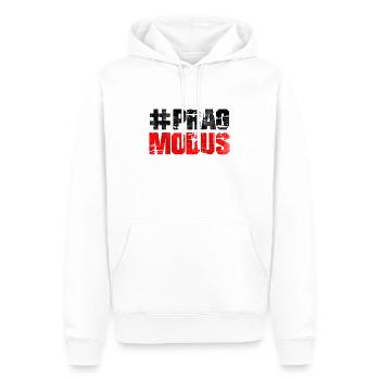 prag modus - Männer Premium Bio Hoodie - Weiß - Vorne - Nico (187cm)