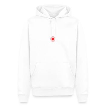 Airy Disc Red - Sweat à capuche Premium bio Homme - blanc - Devant - Nico (187cm)