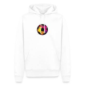 fussball farben - Männer Premium Bio Hoodie - Weiß - Vorne - Nico (187cm)