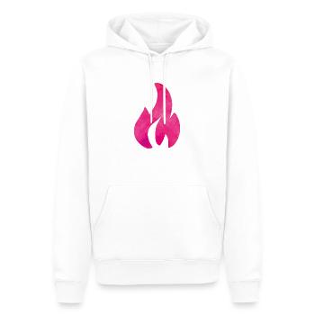 flamme feuer pink - Männer Premium Bio Hoodie - Weiß - Vorne - Nico (187cm)