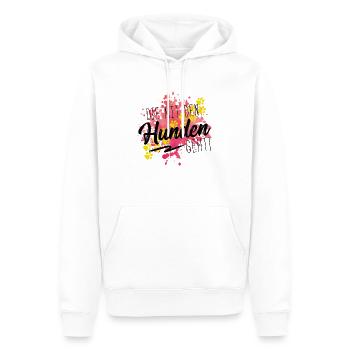 mit den hunden geht design - Männer Premium Bio Hoodie - Weiß - Vorne - Nico (187cm)