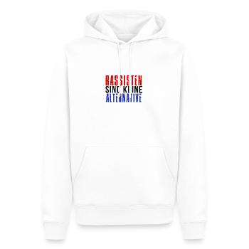 rassisten sind keine alternative - gegen afd - Männer Premium Bio Hoodie - Weiß - Vorne - Nico (187cm)