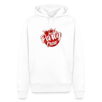 party crew - Männer Premium Bio Hoodie - Weiß - Vorne - Nico (187cm)
