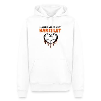 Handball Harzblut 2 - Männer Premium Bio Hoodie - Weiß - Vorne - Nico (187cm)