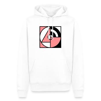 Geometrie Quadrat - Männer Premium Bio Hoodie - Weiß - Vorne - Nico (187cm)