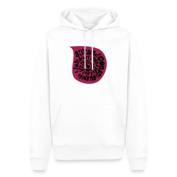 stream of conciousness in a droplet - Men’s Premium Organic Hoodie - white - Front - Nico (187cm)