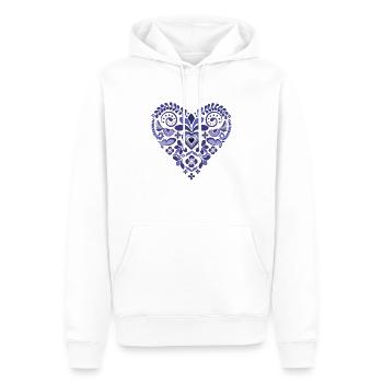heart - Men’s Premium Organic Hoodie - white - Front - Nico (187cm)