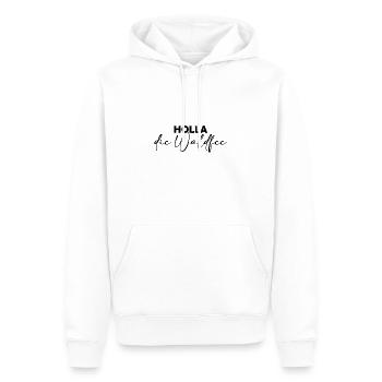 Holla die Waldfee - Männer Premium Bio Hoodie - Weiß - Vorne - Nico (187cm)