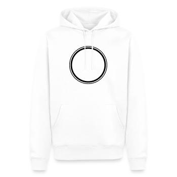Kreis mit Doppelter Outline - Männer Premium Bio Hoodie - Weiß - Vorne - Nico (187cm)