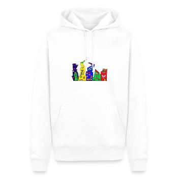 Vibrant architecture - Men’s Premium Organic Hoodie - white - Front - Nico (187cm)