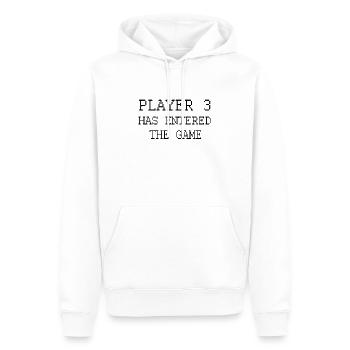 Le joueur 3 est entré dans le jeu - Sweat à capuche Premium bio Homme - blanc - Devant - Nico (187cm)