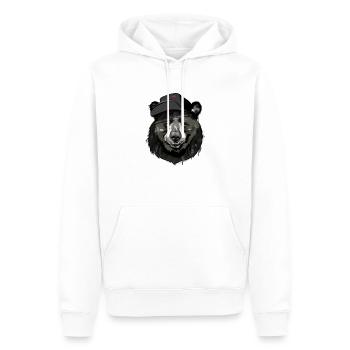 BÄREN - Männer Premium Bio Hoodie - Weiß - Vorne - Nico (187cm)