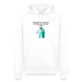 Manchmal zweifle ich an meinem Verstand - Männer Premium Bio Hoodie - Weiß - Vorne - Nico (187cm)