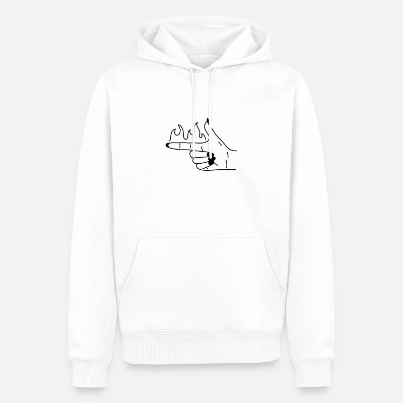 35C067FC 6CDC 473E A8EF C956BA317E23 - Männer Premium Bio Hoodie - Weiß