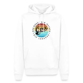 Der Opa, die Legende lustiges Geschenk T-Shirt - Männer Premium Bio Hoodie - Weiß - Vorne - Nico (187cm)