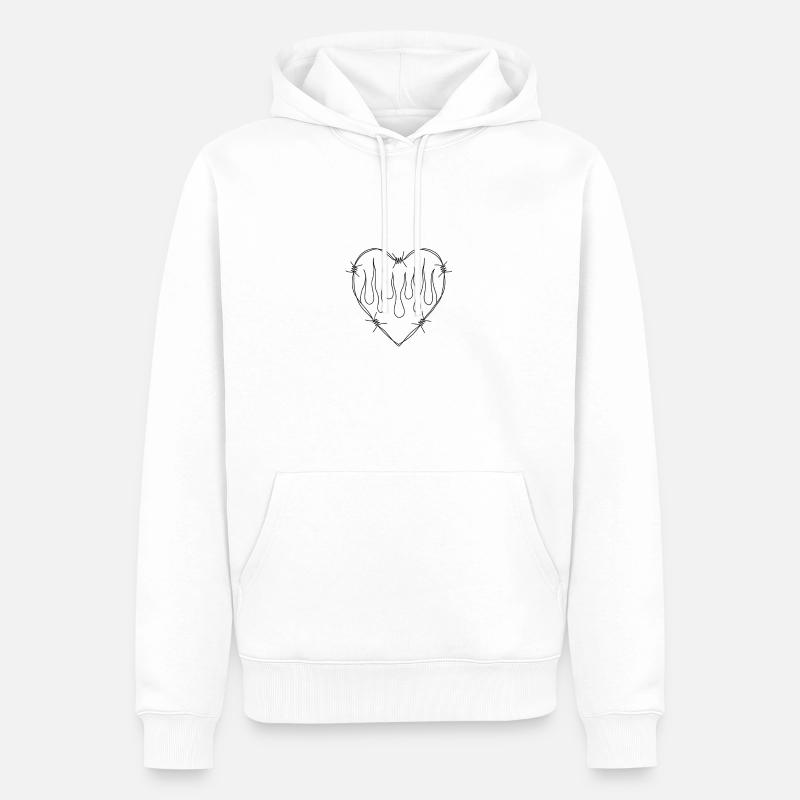 0F4E9055 8EC0 4175 AF67 94706D13A63D - Sweat à capuche Premium bio Homme - blanc
