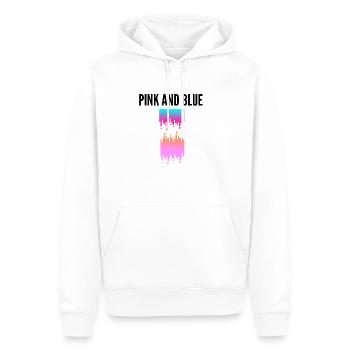 ROSA UND BLAU - Männer Premium Bio Hoodie - Weiß - Vorne - Nico (187cm)