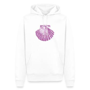 Jakobsmuschel Camino de Santiago - Männer Premium Bio Hoodie - Weiß - Vorne - Nico (187cm)