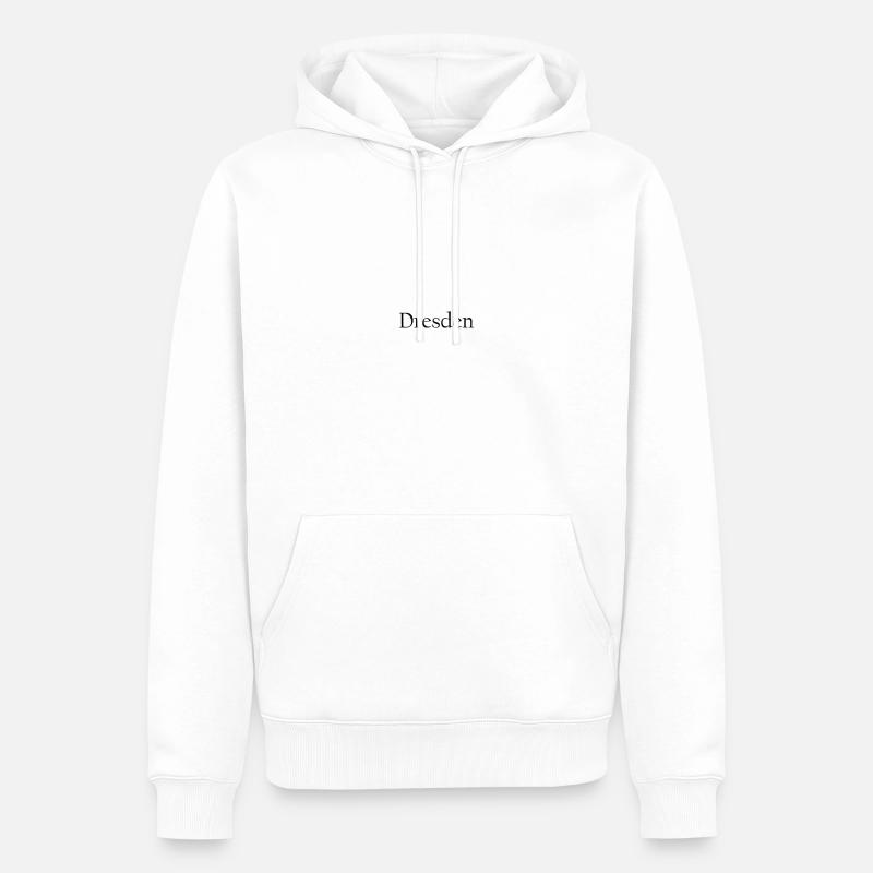 Dresde - Sweat à capuche Premium bio Homme - blanc