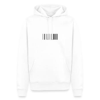 Classic barcode! - Men’s Premium Organic Hoodie - white - Front - Nico (187cm)