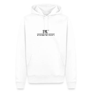 Sylt - Männer Premium Bio Hoodie - Weiß - Vorne - Nico (187cm)