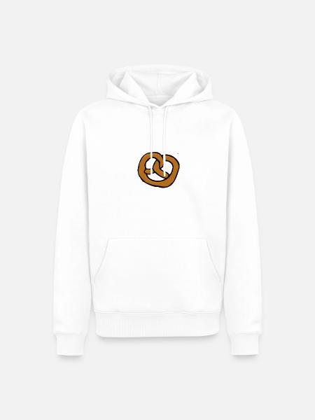 Brezel - Männer Premium Bio Hoodie - Weiß