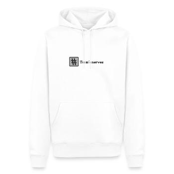 Tu m énerves - Sweat à capuche Premium bio Homme - blanc - Devant - Nico (187cm)