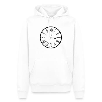 Le temps est compté. - Sweat à capuche Premium bio Homme - blanc - Devant - Nico (187cm)