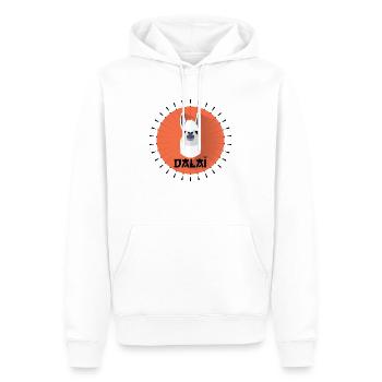 Dalai Lama, Humor Karikatur Lama Zen - Männer Premium Bio Hoodie - Weiß - Vorne - Nico (187cm)