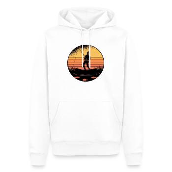 Pêche juste pour les hommes pêcher cadeau - Sweat à capuche Premium bio Homme - blanc - Devant - Nico (187cm)