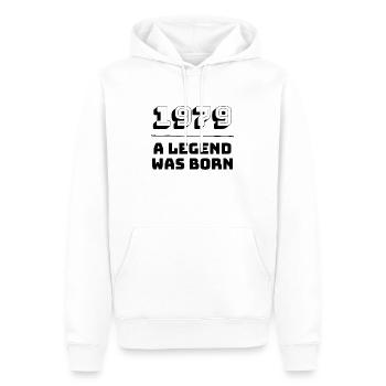 1979 wurde eine Legende geboren - Geburtstagsgeschenk zum Geburtsjahr - Männer Premium Bio Hoodie - Weiß - Vorne - Nico (187cm)