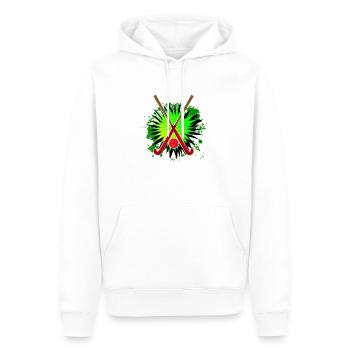 Feldhockeyschläger und Spritzen - Männer Premium Bio Hoodie - Weiß - Vorne - Nico (187cm)