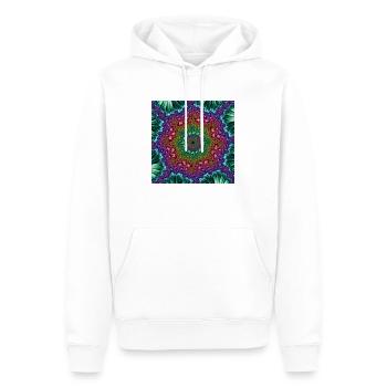 TO EXERCISE THE MIND - Männer Premium Bio Hoodie - Weiß - Vorne - Nico (187cm)