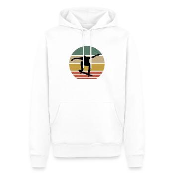 planche à roulette - Sweat à capuche Premium bio Homme - blanc - Devant - Nico (187cm)