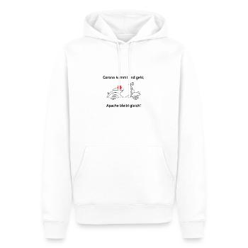 Apache Corona Roller - Männer Premium Bio Hoodie - Weiß - Vorne - Nico (187cm)