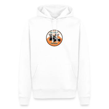 Tige chaud - Sweat à capuche Premium bio Homme - blanc - Devant - Nico (187cm)