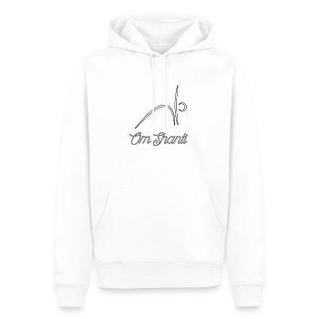 Om Shanti Shanti und Asana - Männer Premium Bio Hoodie - Weiß - Vorne - Nico (187cm)
