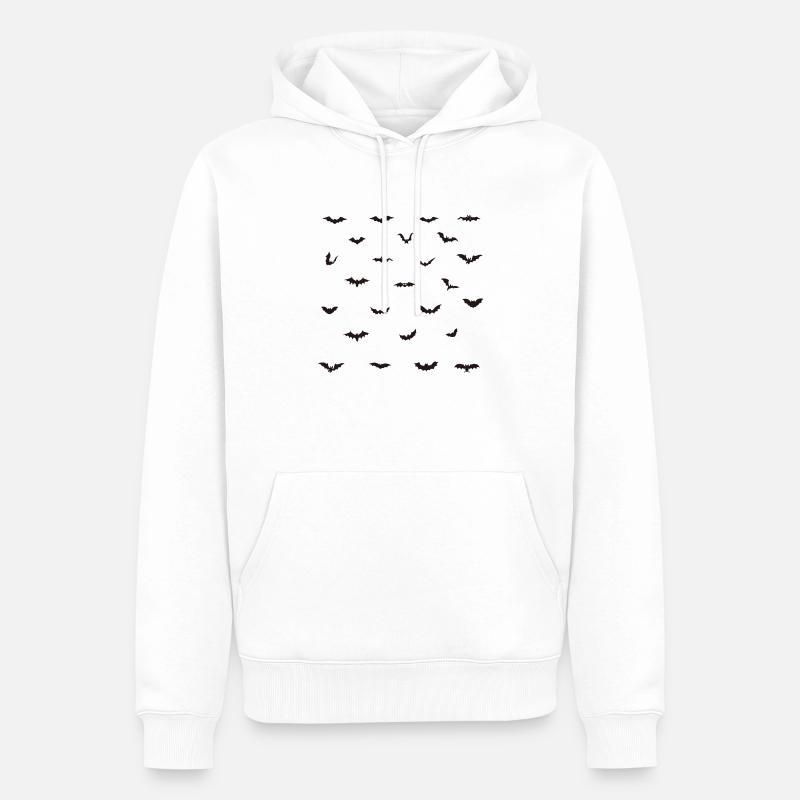 Halloween Fledermaus Bundle 02 - Männer Premium Bio Hoodie - Weiß