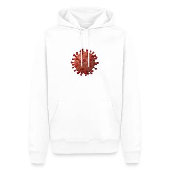 COVID 19 VirusCell - Sweat à capuche Premium bio Homme - blanc - Devant - Nico (187cm)
