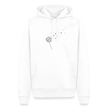 Pusteblume - Männer Premium Bio Hoodie - Weiß - Vorne - Nico (187cm)