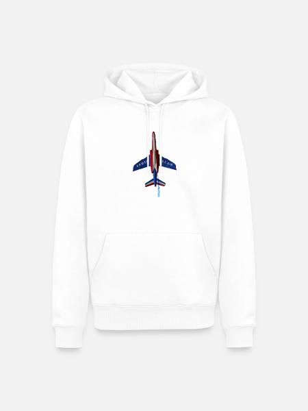 Patrouille de France meeting aérien armée de l'air - Sweat à capuche Premium bio Homme - blanc